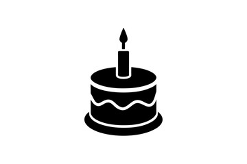 birthday cake isolated on white background