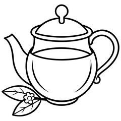 Earl Grey line art vector