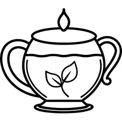 Earl Grey line art vector