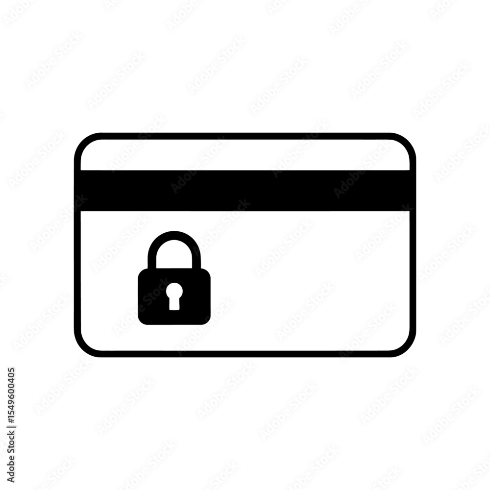Aufkleber secure payment credit card with a locked padlock symbol an icon representing transaction security fi