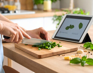 Tablet digital app application kitchen advertisement wireless website cyberspace cooking e business touchmeal preparation recipe tablet kitchen