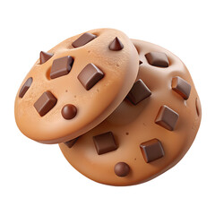 freshly baked chocolate chip cookies