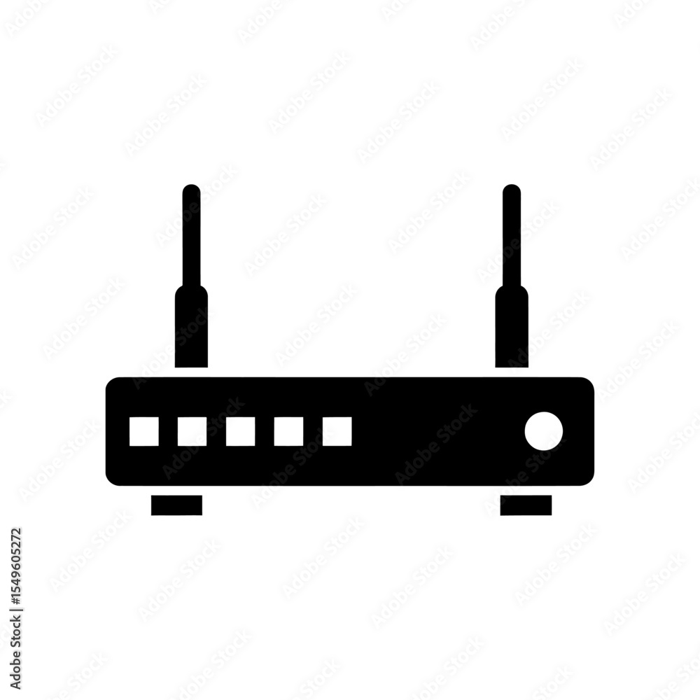 Aufkleber wifi router icon vector solid glyph for wireless internet connection and network access modem symbol