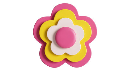 Isolated Three-Layered Flower