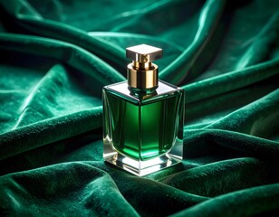 Emerald Perfume Bottle on Velvet