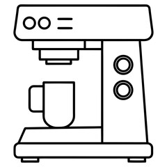 Coffee Machine line art vector