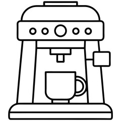 Coffee Machine line art vector