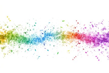 Fototapeta premium Rainbow confetti backgrounds paper line.