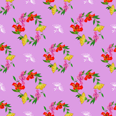 seamless pattern with butterflies
