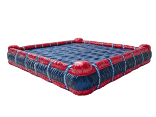 Inflatable wading pool, red and navy blue