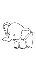 illustration of a baby elephant standing