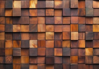 Wood block wall pattern