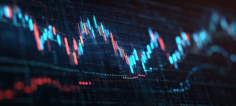 The dynamic financial chart representing market trends and investment opportunities.
