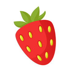 Strawberry. Vector clip art isolated on white background.