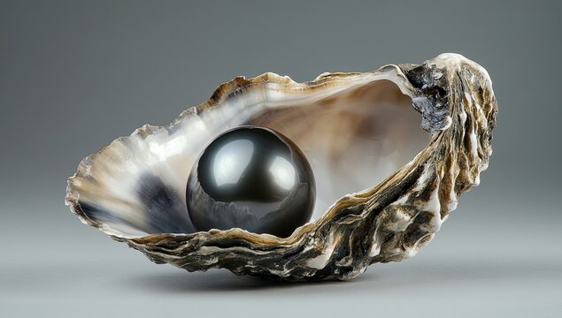 Pearl nestled in an oyster shell
