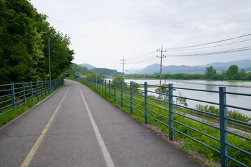 Riverside Section of Bukhangang Bike Path in Namyangju