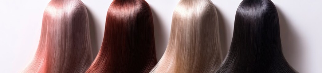 Fototapeta premium Various shades of hair, highlighting different tones