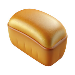 Crusty Golden Brown Bread Loaf Isolated on a Transparent Background image