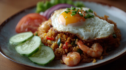 Nasi Goreng traditional Indonesian fried rice.