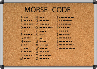 Morse Code International Morse Code on white background. Morse Code sign flat style. Vector