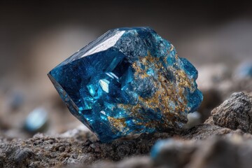Astrophyllite a unique silicate mineral containing potassium iron and titanium highlighted in detail