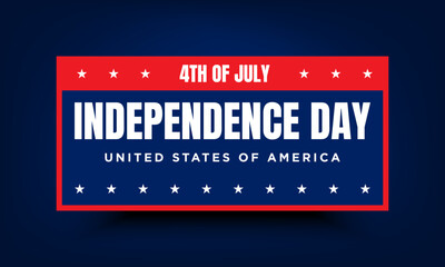 USA 4th of July Independence Day Greeting Card Design.