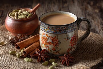 Spiced milk tea from India Masala chai