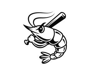 Baseball shrimp vector