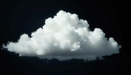 Dense, billowing white cloud against black backdrop , cloudscape, texture, seamless