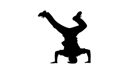 Dynamic Breakdance Silhouettes