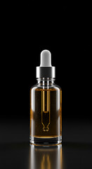 Naklejka premium Perfume bottle isolated on white and black background for cosmetic or beauty product display