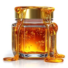 Fresh honey jar isolated gray high resolution picture