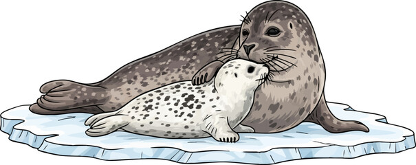 Seal Pup and Mother