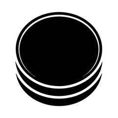 Abstract Circle Icon with Three Distinct Layers in a Geometric Design