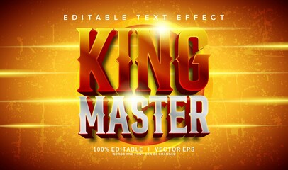 king master vector text effect with modern style design