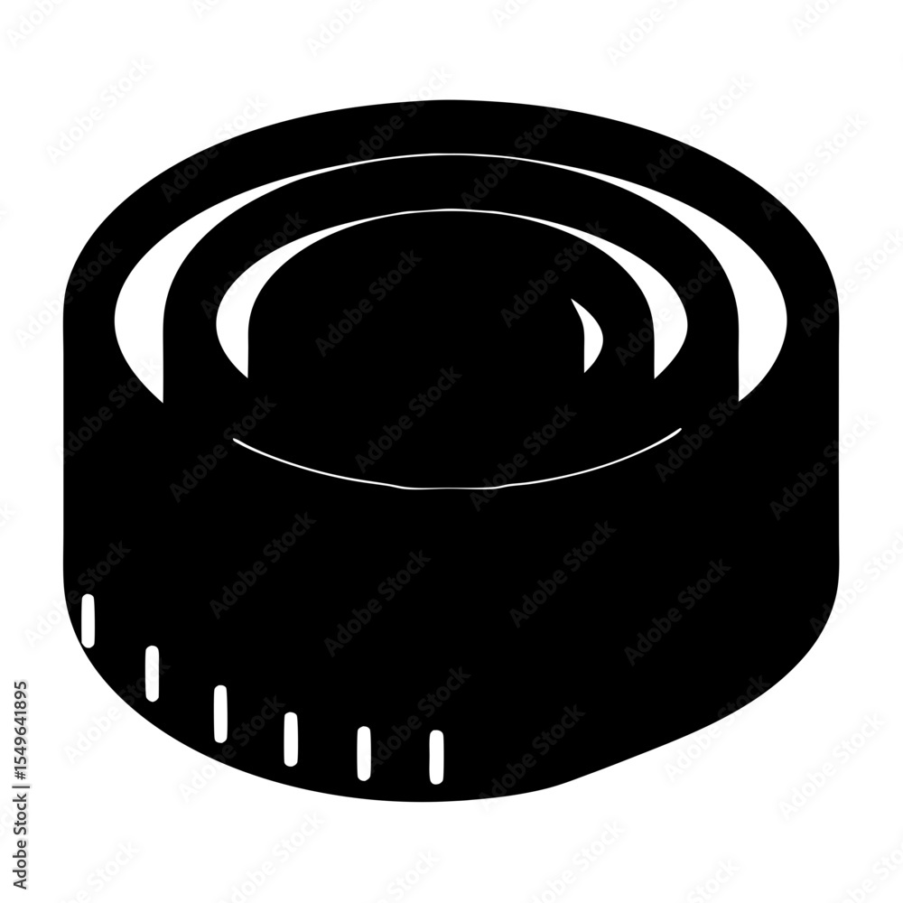 Poster abstract black and white illustration featuring curved lines and repeating patterns