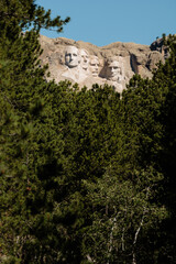 Distant view of Mount Rushmore National Memorial, South Dakota