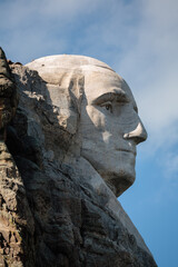 George Washington profile, at Mount Rushmore National Memorial, South Dakota