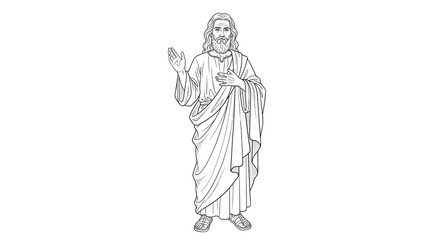 Isolated Sketch Figure