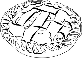 Apple pie coloring page