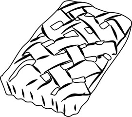 Apple pie coloring page