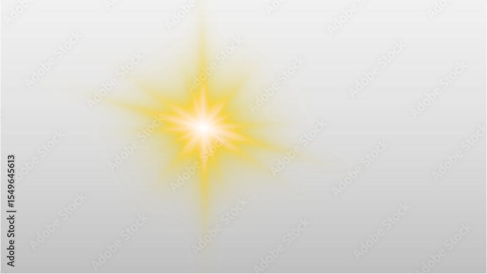 Fototapete subtle yellow light glow with a soft starburst effect, ideal for adding a delicate warmth to various