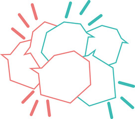 言い争いをするグラフィック素材イラスト