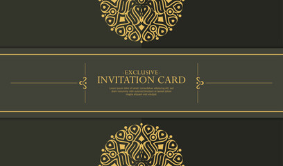 Ornament Invitation card vector design vintage style