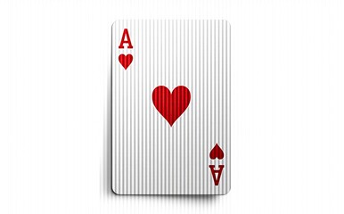 Obraz premium Ace of hearts playing card on textured background