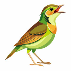 Crithagra Vector Illustration &ndash; Yellow-Faced Finch Native to Sub-Saharan Africa