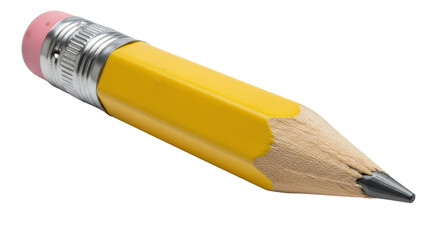 Isolated Short Yellow Pencil