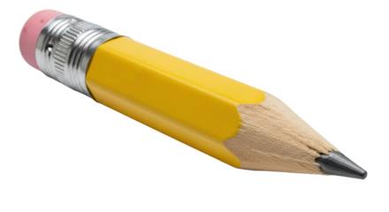 Isolated Short Yellow Pencil