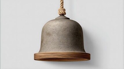Interior design concept featuring organic wood and clay hanging lamps high resolution picture