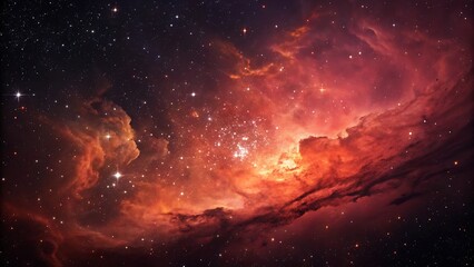 Fototapeta premium Abstract galaxy background with bright stars and blue nebula